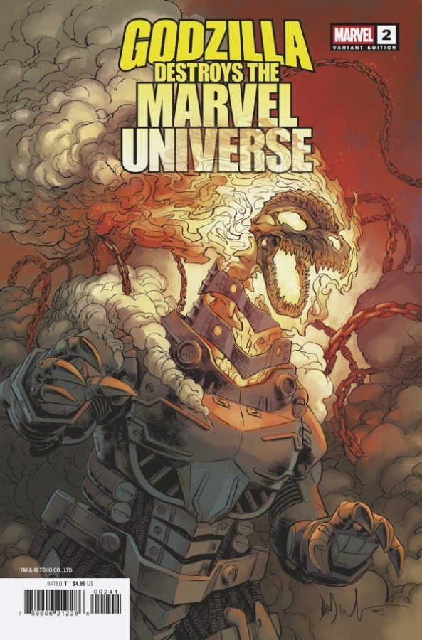 GODZILLA DESTROYS THE MARVEL UNIVERSE #2 [WACHTER MARVELIZED GHOST-RIDER-ZILLA COVER] | $9.20